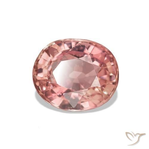 Turmalina Rosado medio natural de 1.59 ct, Ovalada, VS