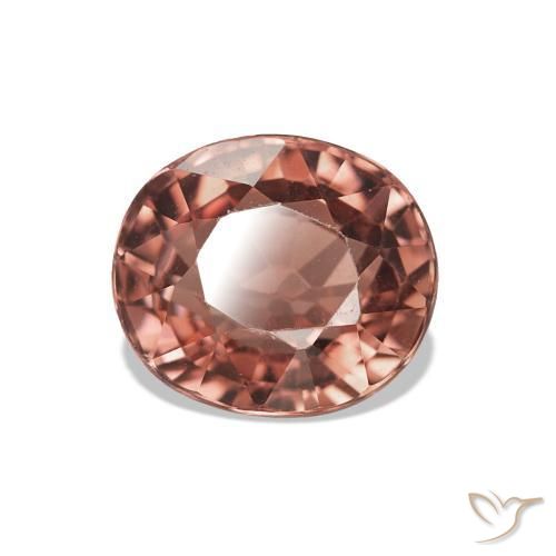 Turmalina Medium Dark-Pink natural de 1.66 ct, Ovalada, VVS