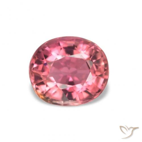 Turmalina Rosado Bubblegum natural de 1.36 ct, Ovalada, VVS