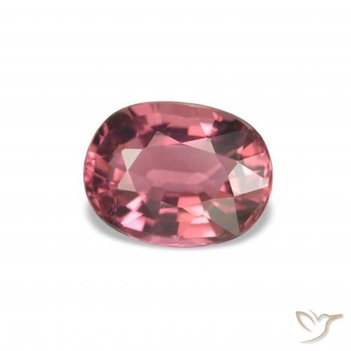 Turmalina Rosado rojizo natural de 1.52 ct, Corte Óvalo, VVS