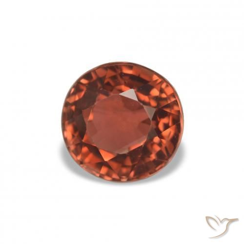 Turmalina Rojo medio natural de 1.70 ct, Redondo, VVS