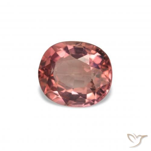 Turmalina Rosa oscuro natural de 1.48 ct, Ovalada, VVS-VS