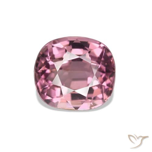 Turmalina Magenta medio natural de 1.54 ct, Corte Cojín, VS