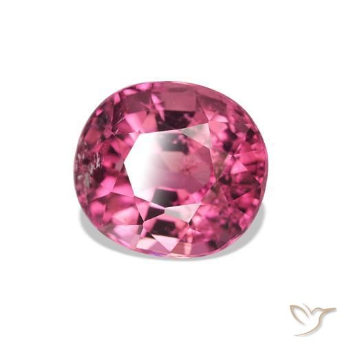 Turmalina Rosado intenso natural de 1.42 ct, Corte Óvalo, VS-SI