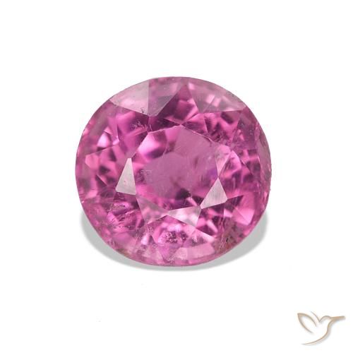 Turmalina Rosa oscuro natural de 1.68 ct, Corte Redondo, VS-SI