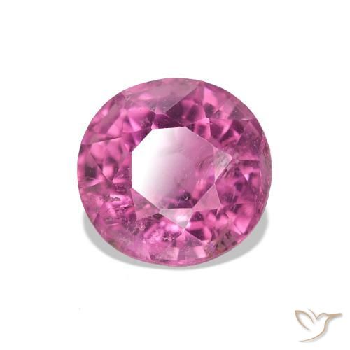 Turmalina Rosa oscuro natural de 1.68 ct, Corte Redondo, VS-SI