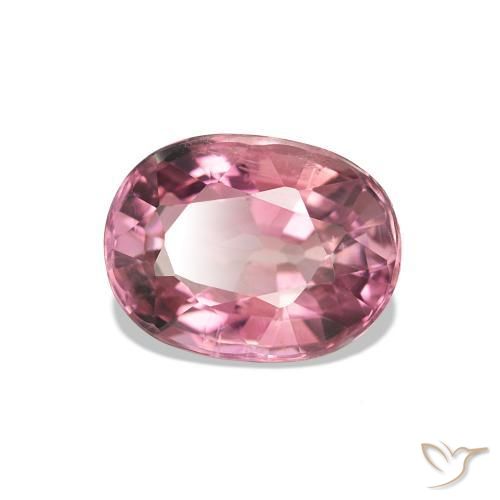 Turmalina Rosado intenso natural de 1.80 ct, Corte Óvalo, VS