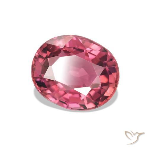 Turmalina Rosa oscuro natural de 1.62 ct, Corte Óvalo, VS