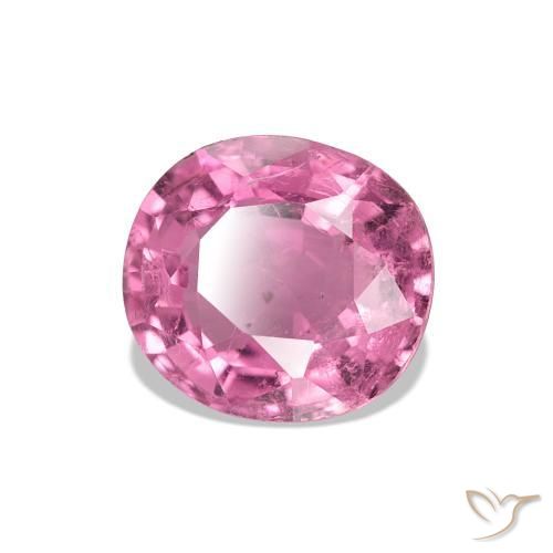 Turmalina Rosado intenso natural de 1.44 ct, Corte Cojín, VS-SI