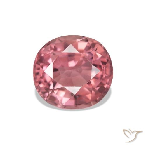 Turmalina Rosado medio natural de 1.39 ct, Forma Cojín, VS