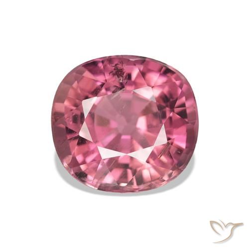 1.79ct Tono rosado cálido Turmalina, Forma Cojín, VS