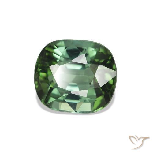 Turmalina Verde oscuro natural de 1.55 ct, Forma Cojín, VVS-VS