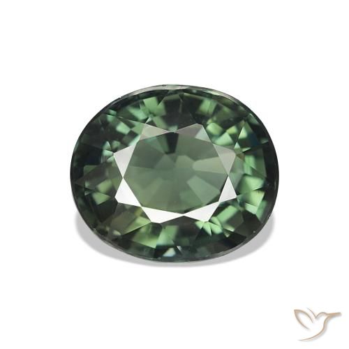Turmalina Verde marrón natural de 1.70 ct, Ovalada, VVS-VS