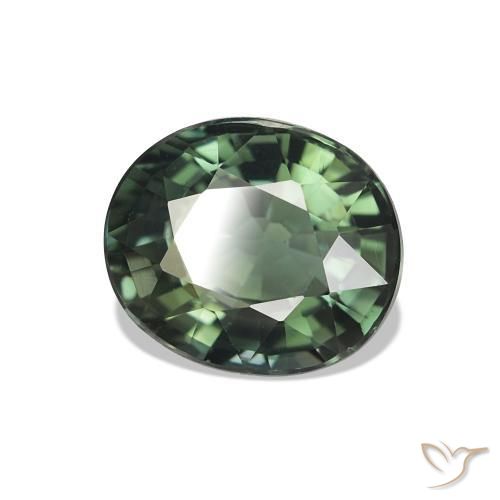 Turmalina Verde marrón natural de 1.70 ct, Ovalada, VVS-VS