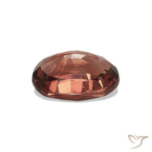 Turmalina Naranja rojizo oscuro natural de 1.44 ct, Corte Óvalo, VVS-VS