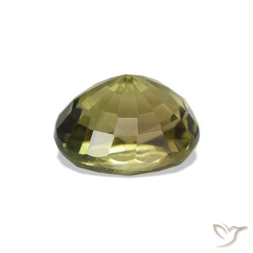 Turmalina Verde bosque cálido natural de 1.41 ct, Ovalada, VVS-VS