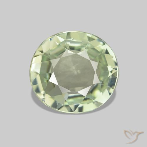 1.74ct Verde grisáceo Turmalina, Ovalada, VVS-VS