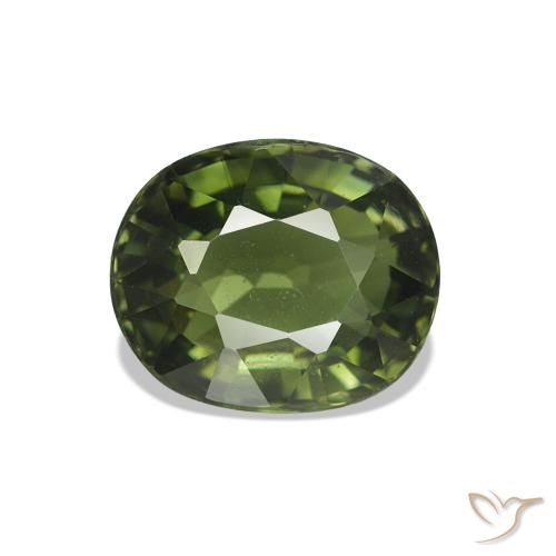 1.78ct Verde oscuro Turmalina, Ovalada, VS