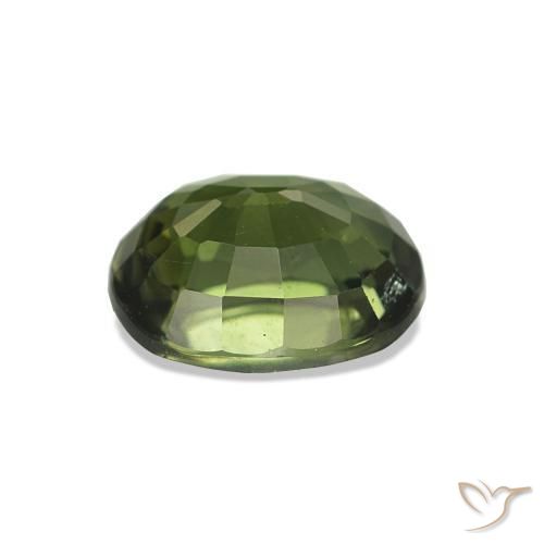 Turmalina Verde oscuro natural de 1.78 ct, Corte Óvalo, VS