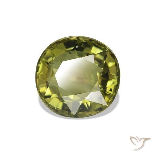 Turmalina Verde terroso natural de 1.53 ct, Corte Óvalo, VS