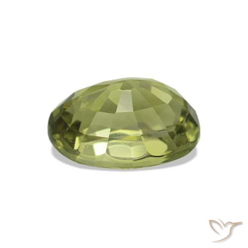 Turmalina Verde cálido natural de 1.54 ct, Ovalada, VVS