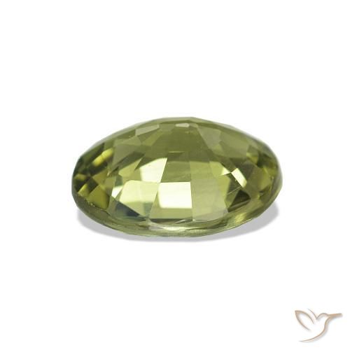 Turmalina Verde cálido natural de 1.51 ct, Ovalada, VVS-VS