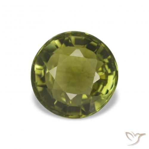 1.47ct Verde medio Turmalina, Redondo, VVS