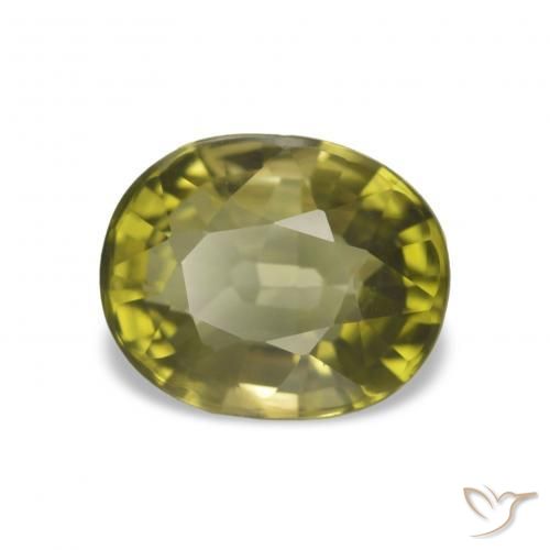 Turmalina verde natural de 1,66 ct, corte óvalo, VS