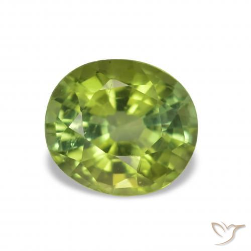 1.46ct Verde terroso Turmalina, Ovalada, VS