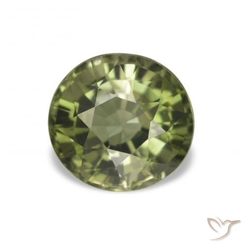 1.54ct Verde cálido Turmalina, Ovalada, VS