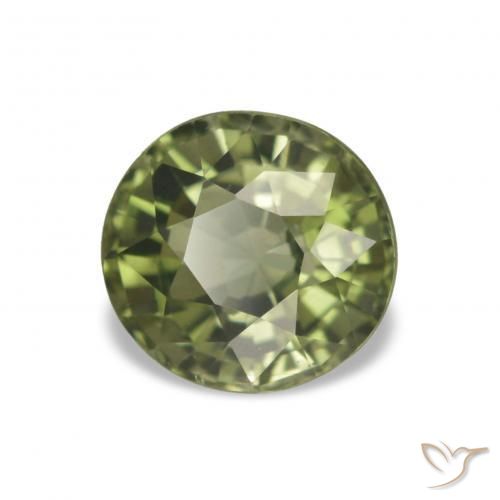Turmalina verde natural de 1,54 ct, corte óvalo, VS