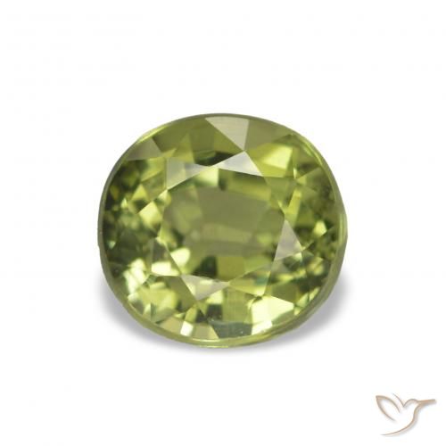 Turmalina Verde Oliva natural de 1.53 ct, Corte Óvalo, VS