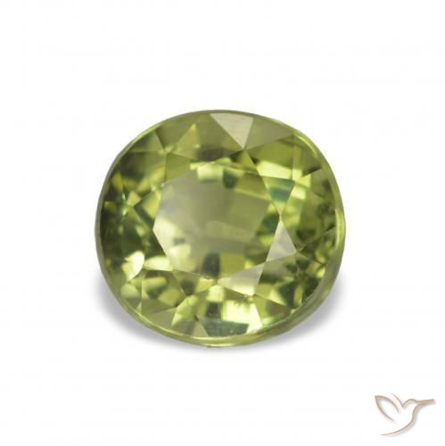Turmalina Verde Oliva natural de 1.53 ct, Corte Óvalo, VS