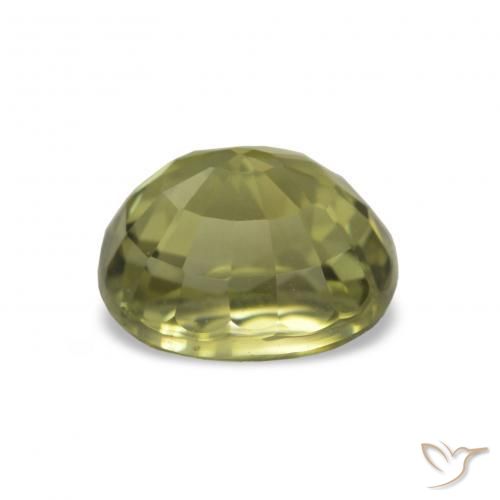 Turmalina Verde cálido natural de 1.69 ct, Corte Óvalo, VS