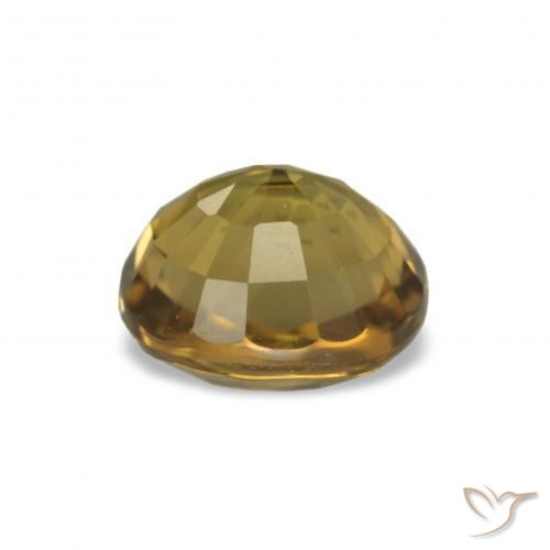 Turmalina Dorado oscuro natural de 1.44 ct, Corte Óvalo, VS