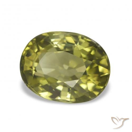 Turmalina Verde claro natural de 1.87 ct, Corte Óvalo, VVS