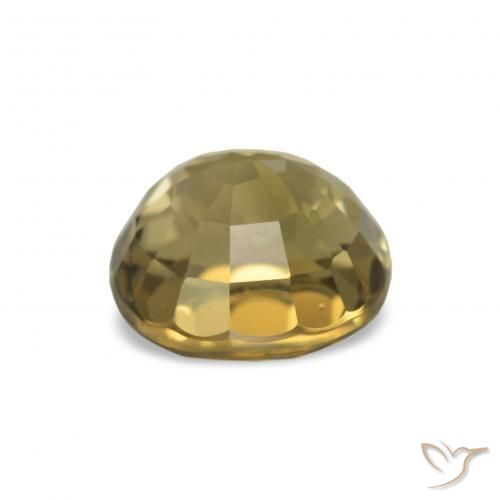 Turmalina Dorado medio natural de 1.48 ct, Corte Óvalo, VS