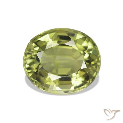 1.66ct Verde bosque claro Turmalina, Ovalada, VS