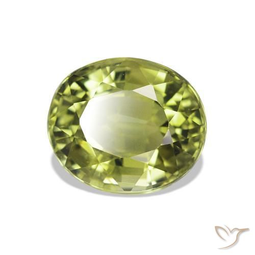 Turmalina Verde bosque claro natural de 1.66 ct, Corte Óvalo, VS