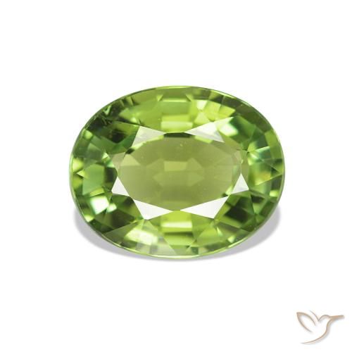 Turmalina Verde medio natural de 1.47 ct, Corte Óvalo, VS