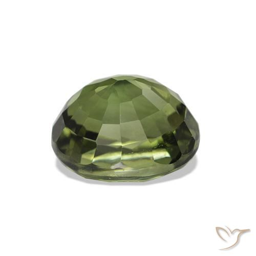 Turmalina Verde bosque claro natural de 1.62 ct, Corte Óvalo, VVS