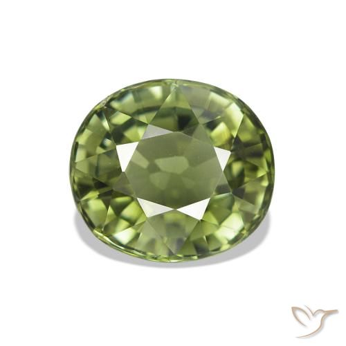 1.59ct Verde medio Turmalina, Ovalada, VVS