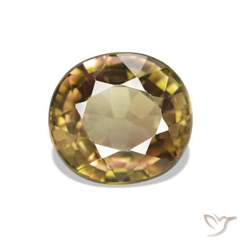 1.54ct Dorado anaranjado Turmalina, Ovalada, VVS