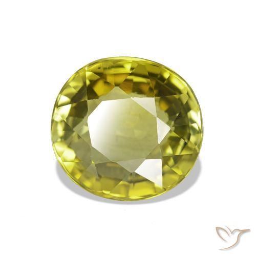 Turmalina Verde terroso cálido natural de 1.73 ct, Corte Óvalo, VVS