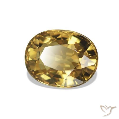 Turmalina Oro natural de 1.50 ct, Ovalada, VVS