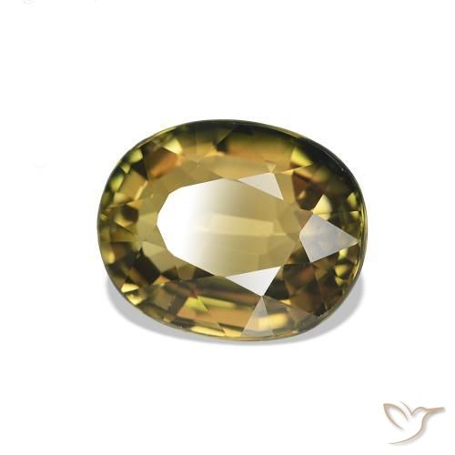 Turmalina Marrón dorado natural de 1.58 ct, Corte Óvalo, VVS