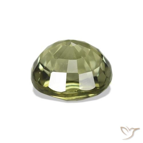 Turmalina Verde amarillento natural de 1.62 ct, Corte Óvalo, VVS