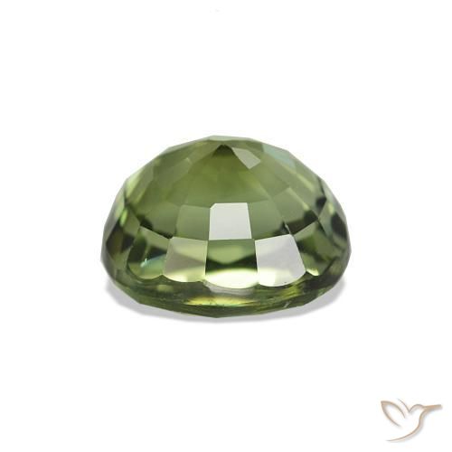 Turmalina Verde terroso natural de 1.44 ct, Corte Cojín, VS