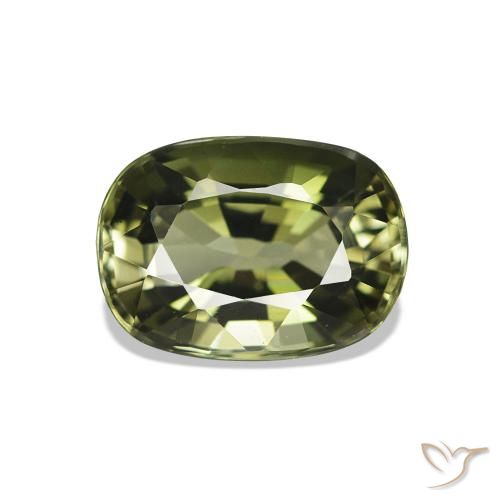 Turmalina Verde oscuro natural de 1.77 ct, Corte Cojín, VS
