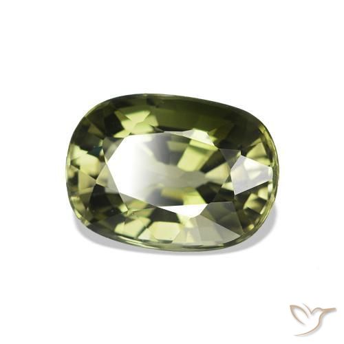 Turmalina Verde oscuro natural de 1.77 ct, Corte Cojín, VS